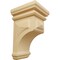 Ekena Millwork 3 1/2"W x 3 3/4"D x 6"H Mini Woodruff Wood Corbel, Alder CORW03X03X06WFAL - alternate 1